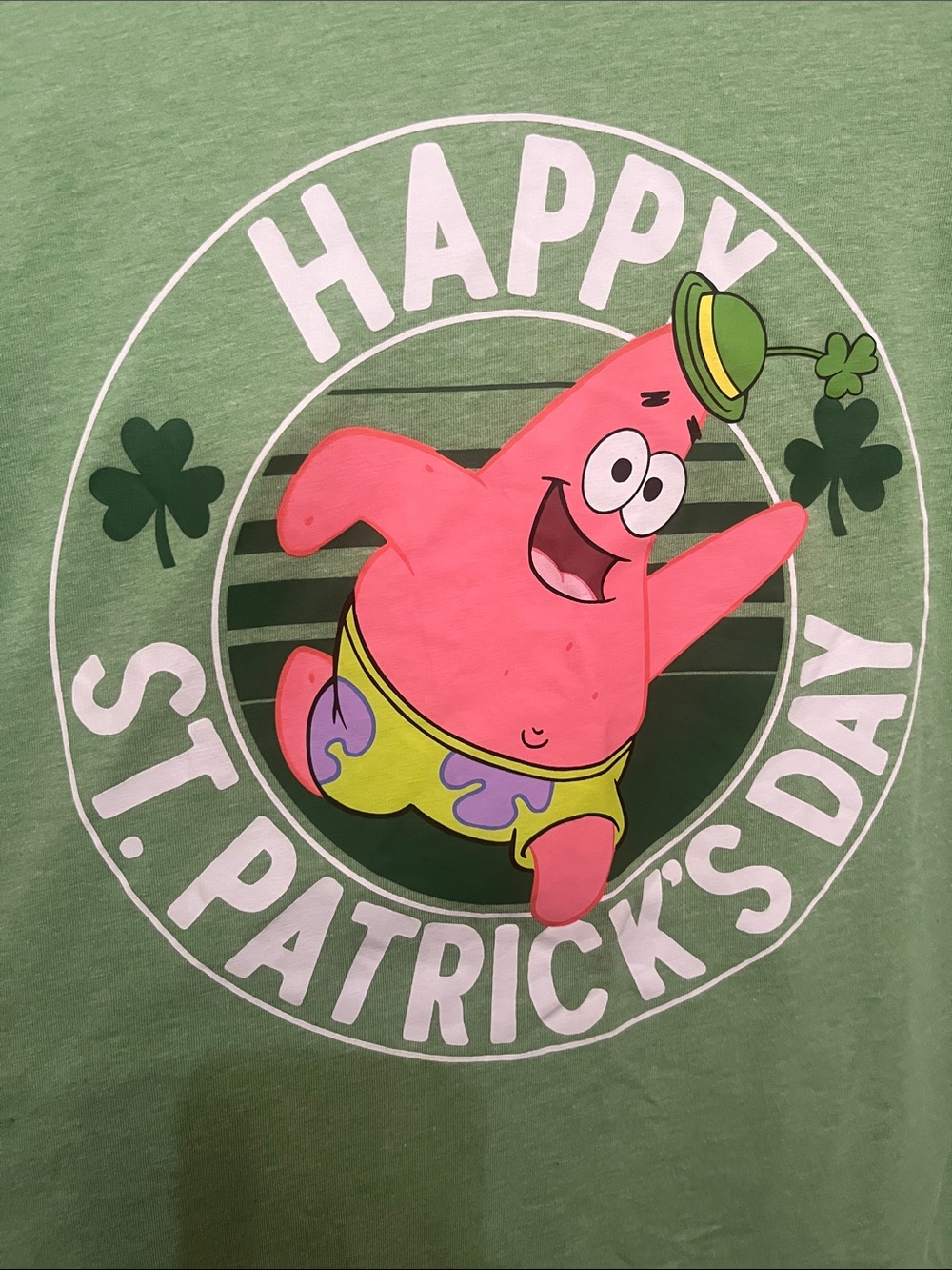 Nickelodeon Patrick Star Green Happy St. Patrick's Day XL Shirt